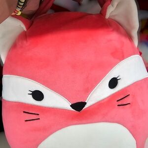 Squishmallows Pink and White FIFI  Fox Plush